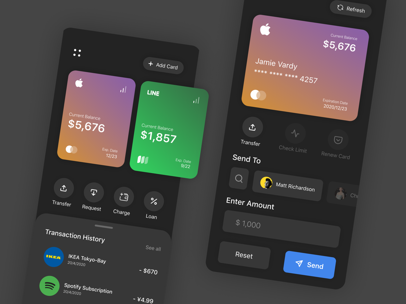 Credit Card Management App by Neem Sutantio for Nimu Design on Dribbble