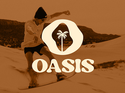 Oasis Sandboarding Logo apparel branding clothing brand desert dune dunes extreme sports hand drawn lifestyle brand logo logo brand oasis sand sandboarding skate skate logo snowboard logo sports brand surf surf logo