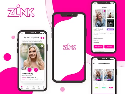 Zlnk Application android app dating education home illustration ios logo signin signup social ui