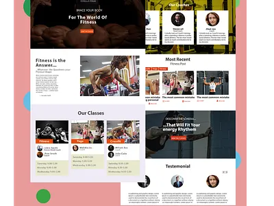 Fitness Club Website Tamplat best ui design design fitness webtamplate graphic design photoshop design ui ui design ui design project ux we