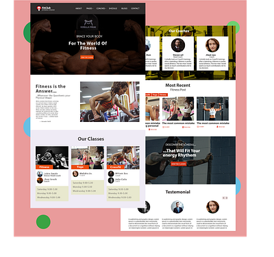 Fitness Club Website Tamplat best ui design design fitness webtamplate graphic design photoshop design ui ui design ui design project ux we