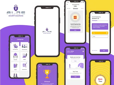 Quiz Application awareness course crime cyber home logo online quiz signin signup splash study