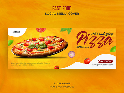 Fast food social media cover template cover design design discount facebook cover facebook post fast food food banner food cover group cover instagram post page cover pizza banner social media design social media post social network template