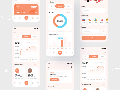 Money Management App Design app app design app uidesign best dribbble shot bill app creative app design management money money app money track moneymanagement app design tracking app ui uidesign uiux design ux ux design web ui webdesign