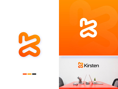 Kirsten - Personal Branding Logo 2d brand identity branding branding agency branding and identity business logo creative logo flat logo graphic design illustrator k letter logo k logo logo logo and branding logo design logo trends minimalist logo modern logo monogram logo personal brand logo