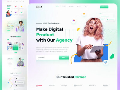 UI UX Design Agency Landing Page. agency agency website best web design bootstrap 5 design home page design landing page landing page design modern website popular website tranding ui ui ux ui ux design agency user experience design user interface design ux web web design website