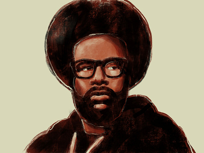 Questlove illustration portrait procreate