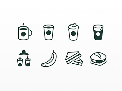 Item icons design icon illustration starbucks ui vector