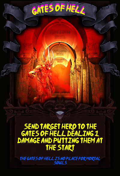 Gates of Hell Example Card branding card design design icon illustration logo typography