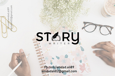 STORY writer branding design dribbble illustration lettering logo logo showcase logodesigners logoideas logomark logopositive minimalism negativespacelogo professionallogo simplecooldesign t shirt design typography typographydesigns visualdesign