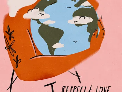 Earth day branding character creativedirection design digital digital illustration editorial illustration girl illustration procreate woman illustration