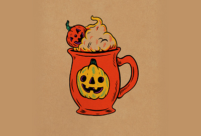 WEENZINE EIGHT cute drawing halloween illustration latte october pumpkin spooky spoopy