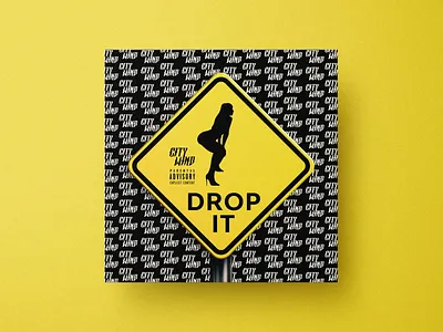 Drop It album cover albumart artwork city wind cover art design fiverr girl graphic artist graphic design graphicallypro sexy silhouette single cover street sign yellow