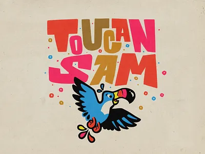 Toucan Sam cereal mascot illustration kelloggs lettering mascot desgin retro tucan sam