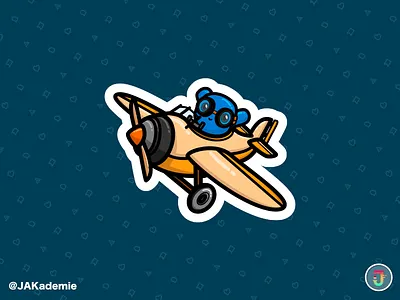 bob with plane cute cuteart cuteartstyle cuteartwork cuteillustration design funart funartwork illustration logo plane travel travelart