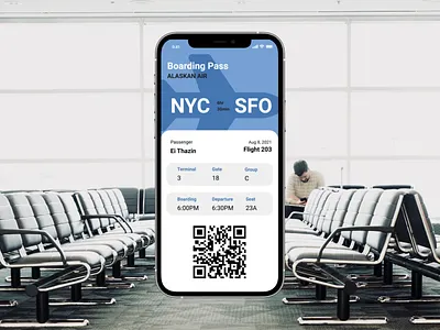 Flight Boarding Pass dailyui design travel ui ux