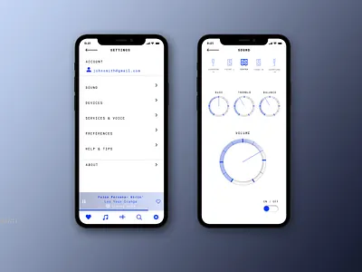 UI Challenge #007- Settings 007 app appdesign dailyui dailyui007 dailyuichallenge settings settingsdesign settingspage soundsettings soundsystem soundsystemsettings ui uichallenge uichallenge007 user interface