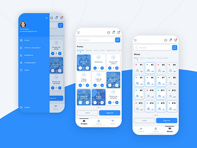 Restaurant management app UI adobexd app concept design kds management mobile mobile app orders responsive restaurant tables ui ux