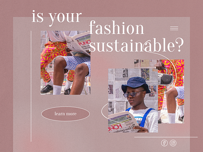 Sustain your fashion adobe illustrator brand design branding clothing brand clothing website ecommerce fashion brand figma graphic design grey line work mauve oranienbaum pexels pink sustainable fashion ux design website design white