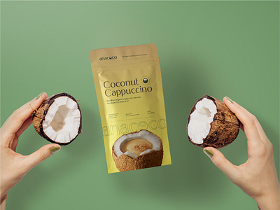 anacoco Rebranding - Cappuccino Package anacoco branding cappuccino coco coconut fresh graphic design healthy logo logo design package packaging vegan