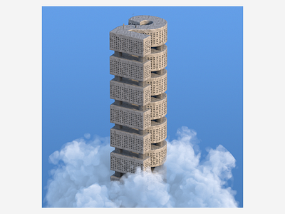 2 3d abstract art cloud concrete design digitalart graphic design houdini illustration redshift3d sky