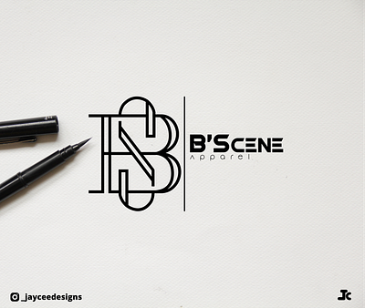 B SCENE APPAREL branding design graphic design logo logo design minimal vector