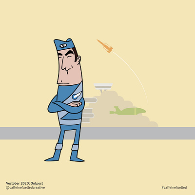 Midcentury Style, Outpost. adobe illustrator design illustration inktober vector