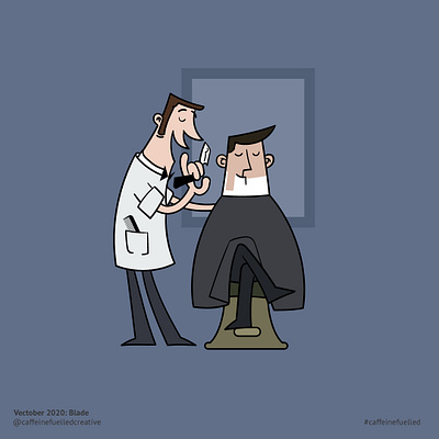 Midcentury Style, Blade. adobe illustrator atomic age barber design illustration inktober vector