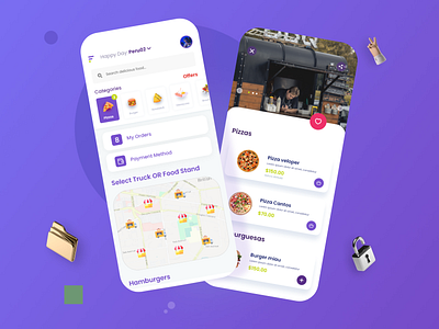 Truck Wruck - Food Ordering App app design food food app ui ui design ux