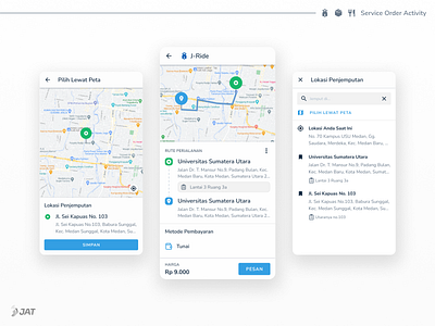 JAT Service Order app design ui ux