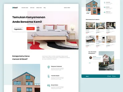 DKosT - Boarding House Landing Page boarding branding design house ui ux