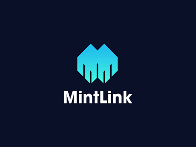 MintLink app blockchain brand identity branding business cryptocurrency decentralized finance design fintech future geometric geometry gradient graphic design letter l letter m logo logomark modern tech company