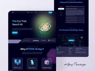 Dark theme modern website vibrant design blue dark design modern saas ui uiux ux vibrant webdesign website