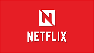 Netflix Logo Re-design branding graphic design illlustrator logo media modern logo negative space netflix photoshop typography