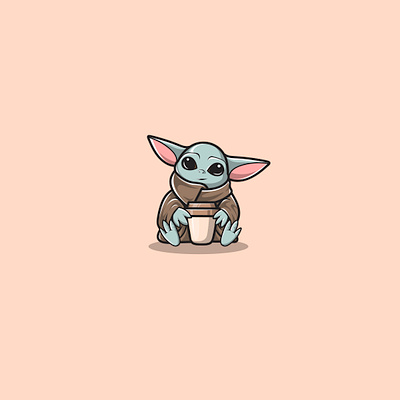 Baby Yoda app babyyoda caracter cartoon design graphic design icon illustration logo starwars vector yoda