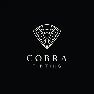 Cobra Tinting Logo black branding car cobra logo luxury minimal tinting white window