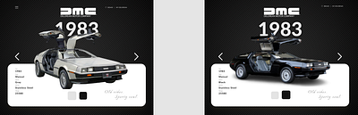 Delorean E-Commerce Design - Grey branding car figma ui