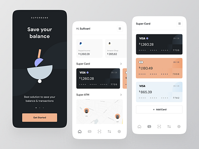 Superbank Mobile App Exploration 🏦 balance bank banking app card fintech flutter graphic design ios mobile mobile app mobile bank mobile banking mobile ui onboarding ux