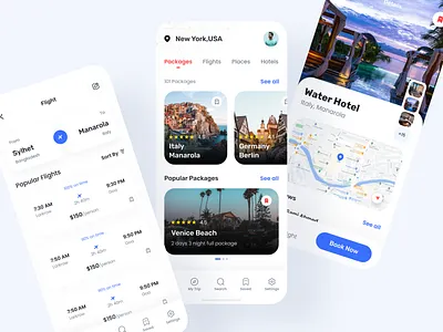 Azel - Booking App UI Kit app app kit app ui booking app travel app ui ui design ui kit uihut ux