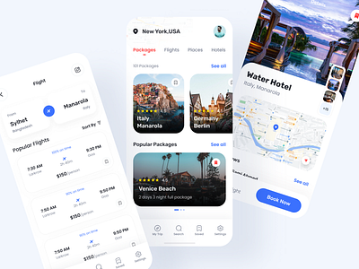 Azel - Booking App UI Kit app app kit app ui booking app travel app ui ui design ui kit uihut ux