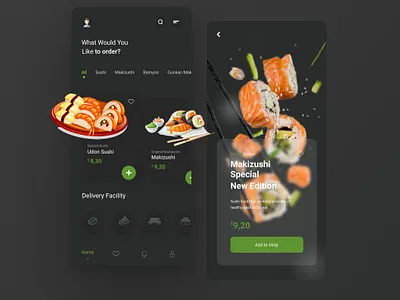 Japan Food App - Android 3d animation branding graphic design logo motion graphics ui