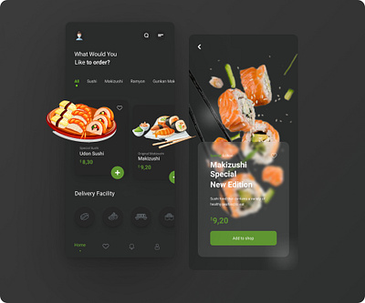 Japan Food App - Android 3d animation branding graphic design logo motion graphics ui