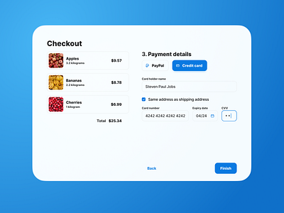 Credit card checkout | Daily UI #002 002 cart checkout credit card credit card checkout dailyui dailyui 002 dailyui002 design desktop figma payment shopping ui ux web