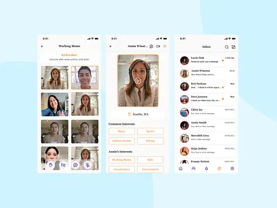 Video chat app for Women 🌿✨👯‍♀️ brand design brand identity chat feminist ios app message app messenger mobile app mobile design social social app ui ui design ux ux design video video app