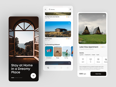 App Concept For An Accommodation Complex accommodation apartment app app design booking booking app condominium design hotel hotel app hotel booking house interface rental rental app reservations room ui user interface ux