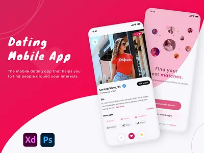 Dating App Concept app app design dating app dating app ui design concept graphic design ui ui design uiux design user interface ux