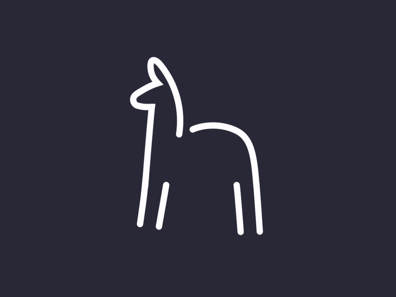 Llama Logo Animation animation branding graphic design logo motion graphics