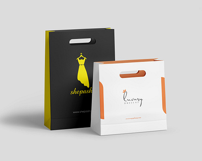 Shopping Bag box branding cosmetic packaging graphic design product label design shopping bag