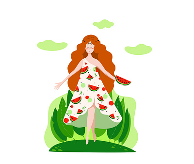 watermelon decorative design graphic design illustration vector арбуз