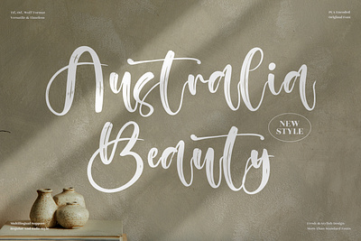 Australia Beauty - Beautiful Brush Font 3d animation app branding design graphic design icon illustration logo motion graphics typography ui ux vector